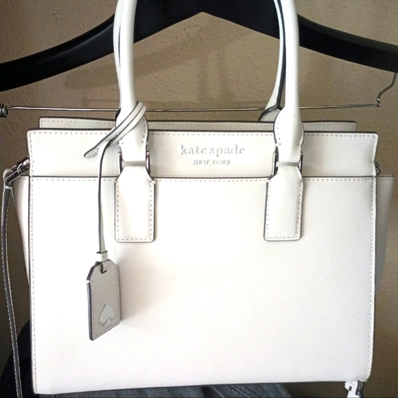 Kate Spade white leather handbag - Picture 1 of 3